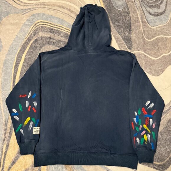 Gallery Dept Blue Paint Pullover Hoodie Men’s Size Medium or Large - Picture 2 of 4